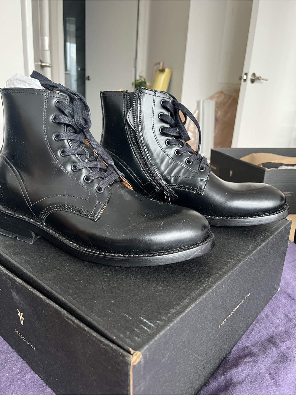 Frye men’s Bowery Lace Up Boot - Black